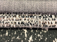Load image into Gallery viewer, Crypton Water &amp; Stain Resistant MCM Mid Century Modern Basketweave Tweed Gray Charcoal Black Upholstery Fabric RMC-WCII
