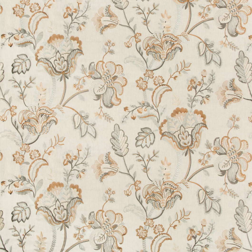 Lee Jofa Bradford Linen Fabric / Almond/Pearl