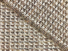 Load image into Gallery viewer, Designer Reversible MCM Mid Century Modern Beige Cream Black Mauve Orange Chenille Upholstery Fabric