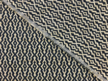 Load image into Gallery viewer, Thibaut Sumatra Navy Blue Beige Geometric Tribal Woven Upholstery Drapery Fabric