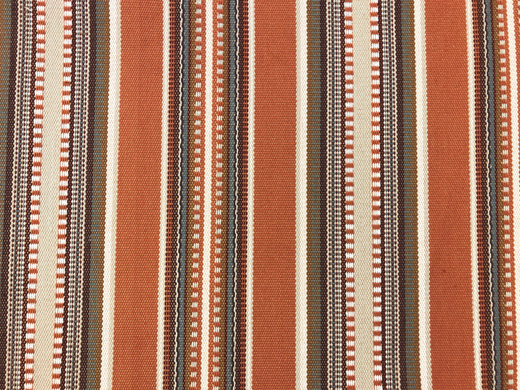 Free Worldwide good Delivery Furnishing Fabric Old Orange Brown Lightweight Furnishing Fabric Traditional Kilim Stripe Pattern