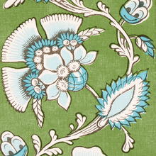 Load image into Gallery viewer, Schumacher Marielle Vine Fabric 180531 / Green &amp; Peacock