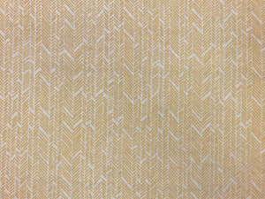 Twill Textiles French Stencil Herringbone Abstract Geometric Belgian Linen Beige Mustard Yellow Upholstery Drapery Fabric