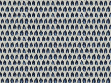 Load image into Gallery viewer, Iris Apfel Spotted Ikat Animal Pattern Indigo Navy Blue Grey Drapery Fabric