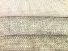 Load image into Gallery viewer, MCM Mid Century Modern Textured Tweed Off White Cloud Grey Greige Drapery Fabric