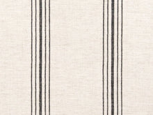 Load image into Gallery viewer, Crypton Water &amp; Stain Resistant Nautical Stripe Off White Charcoal Black Upholstery Fabric