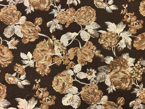 Kravet Rusty Brown Beige Floral Botanical Upholstery Drapery Fabric