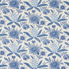 Load image into Gallery viewer, Schumacher Lafayette Botanical Fabric 180251 / Cornflower