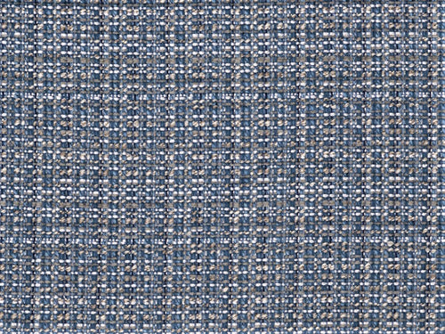 Navy Blue Grey Silver MCM Tweed Upholstery Fabric