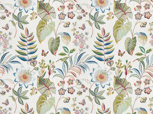 Kaufmann Butterfly Trail Printed Cotton Drapery Fabric in Platinum