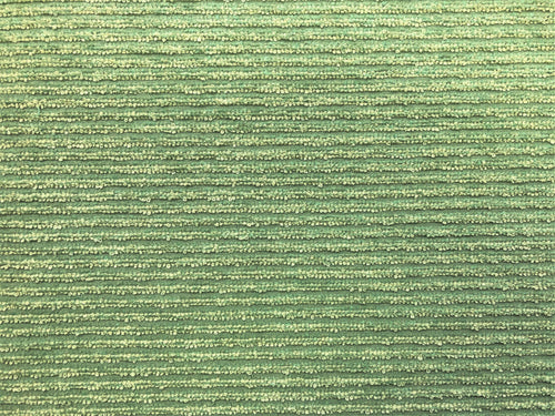 Designer Sage Green Beige Chenille Stripe Water & Stain Resistant Textured Upholstery Fabric