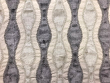 Load image into Gallery viewer, Jane Churchill-Topaz 
Geometric Gray Taupe Beige Neutral Abstract Cut Velvet Upholstery Fabric
