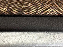 Load image into Gallery viewer, Heavy Duty Commercial Reptile Bronze Snake Skin Espresso Brown Silver Textured Faux Leather Upholstery Vinyl