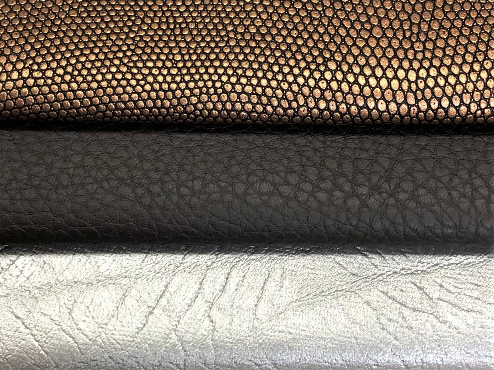 Metallic Silver Textured Faux Leather Sheet