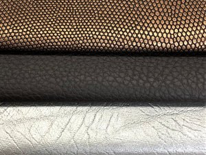 Heavy Duty Commercial Reptile Bronze Snake Skin Espresso Brown Silver Textured Faux Leather Upholstery Vinyl