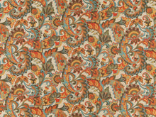 Load image into Gallery viewer, Heavy Duty Turquoise Green Yellow Beige Blue Floral Upholstery Fabric