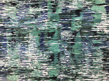 Load image into Gallery viewer, BRENTANO FONTAINE Malachite Water &amp; Stain Resistant Navy Blue Green Off White Abstract Upholstery Drapery Fabric