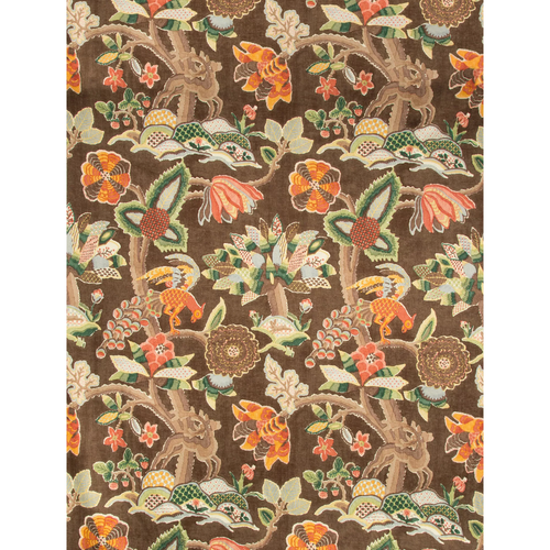 Lee Jofa Leyland Print Fabric / Tobacco