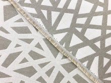 Load image into Gallery viewer, Designer Reversible Indoor Outdoor Water &amp; Stain Resistant Abstract Geometric Taupe Beige Upholstery Drapery Fabric