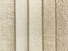 Load image into Gallery viewer, Crypton Stain Water Resistant Mid Century Modern Tweed Chenille Off White Ivory Beige Upholstery Fabric RMCR III