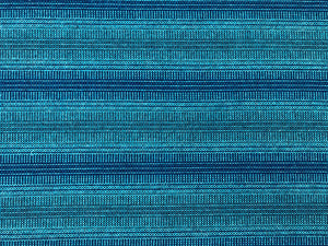 Maharam Wool Striae Aqua Water & Stain Resistant Teal Turquoise Royal Navy Blue Woven Stripe Check Kilim Upholstery Fabric