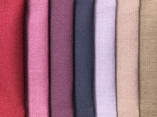 Load image into Gallery viewer, Heavy Duty Water &amp; Stain Resistant Cotton Lilac Violet Indigo Faux Linen Upholstery Drapery Fabric