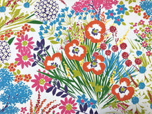 Load image into Gallery viewer, P Kaufmann Potting Shed Cotton Floral Green Hot Pink Blue Orange Purple Yellow Ivory Botanical Tropical Drapery Fabric