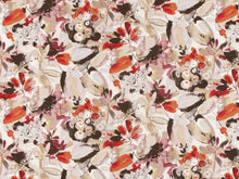 Load image into Gallery viewer, Heavy Duty Beige Cream Orange Brown Magenta Grey Floral Upholstery Drapery Fabric