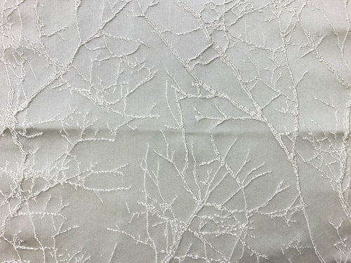 Beige Neutral Tree Botanical Abstract Pattern Upholstery Drapery Fabric