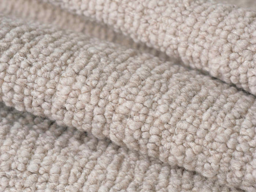Designer Light Taupe Wool Blend Italian Boucle Upholstery Fabric