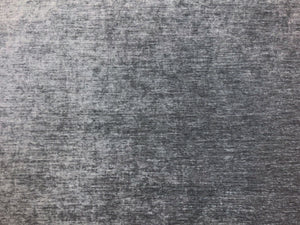 Designer Steel Grey Textured Water & Stain Resistant Velvet Upholstery Drapery Fabric