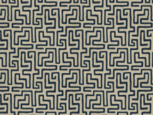 Load image into Gallery viewer, Crypton Navy Blue Beige Ethnic Abstract Geometric Upholstery Fabric