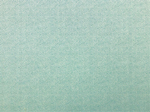 Water & Stain Resistant Indoor Outdoor Aqua Blue Herringbone Geometric MCM Mid Century Modern Upholstery Drapery Fabric