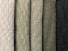 Load image into Gallery viewer, Heavy Duty Water &amp; Stain Resistant Cotton Gray Grey Charcoal Black Faux Linen Upholstery Drapery Fabric