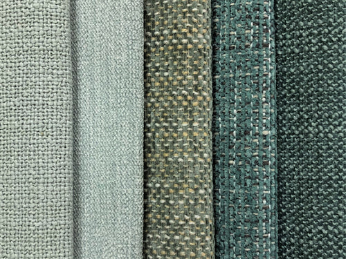 Crypton Stain Water Resistant Mid Century Modern Basketweave Tweed Chenille Pale Blue Turquoise Teal Aqua Upholstery Fabric RMCR IX