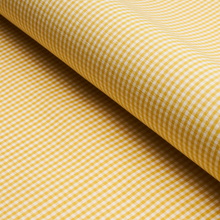 Load image into Gallery viewer, SCHUMACHER BARNET COTTON CHECK FABRIC 64639 / YELLOW