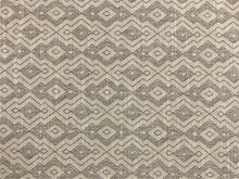 Load image into Gallery viewer, 3/4 Yd Designer Water &amp; Stain Resistant Grey Geometric Tribal Ethnic Upholstery Drapery Fabric