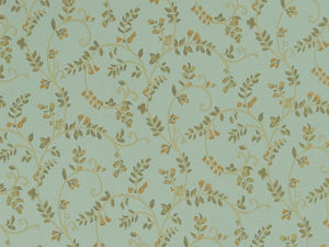 Heavy Duty Floral Seafoam Blue Beige Green Upholstery Drapery Fabric