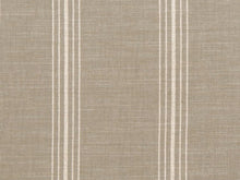 Load image into Gallery viewer, Crypton Water &amp; Stain Resistant Nautical Stripe Taupe Off White Upholstery Fabric