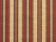 Load image into Gallery viewer, Heavy Duty Stripe Tapestry Brick Red Green Navy Blue Beige Upholstery Fabric