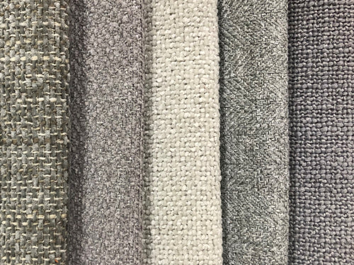 Crypton Stain Water Resistant Mid Century Modern Basketweave Herringbone Tweed Pale Gray Grey Upholstery Fabric RMCR XIII