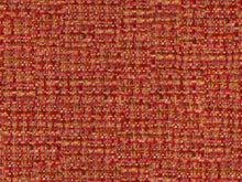 Load image into Gallery viewer, Water &amp; Stain Resistant Red Orange Taupe MCM Tweed Upholstery Fabric