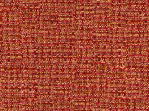 Water & Stain Resistant Red Orange Taupe MCM Tweed Upholstery Fabric