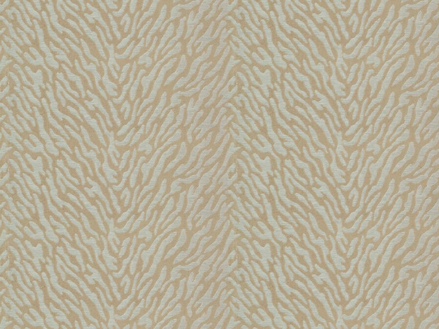 Designer Beige Grey Animal Pattern Cut Velvet Upholstery Fabric
