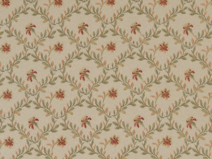 Heavy Duty Floral Brocade Green Beige Rose Seafoam Upholstery Drapery Fabric