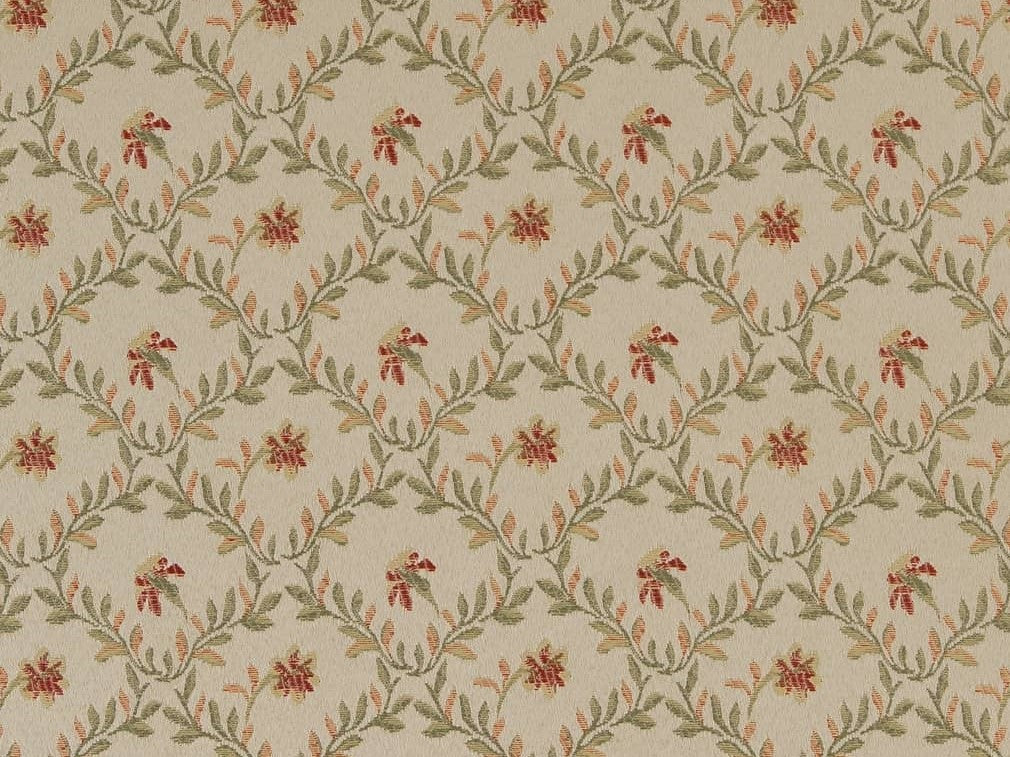 Heavy Duty Floral Brocade Green Beige Rose Seafoam Upholstery Drapery Fabric