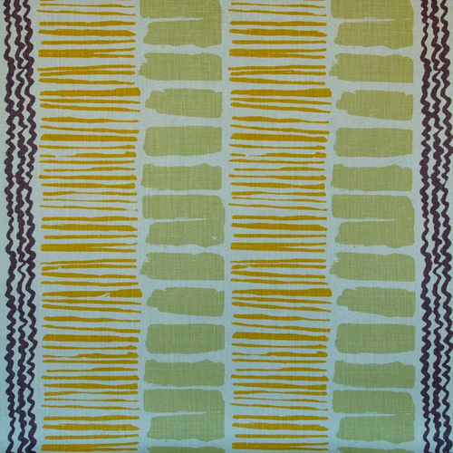 Lee Jofa Saltaire Fabric / Lime/Gold/Plum