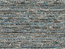 Load image into Gallery viewer, Water &amp; Stain Resistant Navy Blue Black Turquoise Teal Grey MCM Tweed Upholstery Fabric