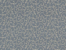 Load image into Gallery viewer, French Blue Grey Swirl Upholstery Drapery Fabric