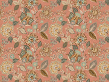 Load image into Gallery viewer, Rose Beige Mustard Gold Grey Seafoam Floral Embroidered Upholstery Drapery Fabric